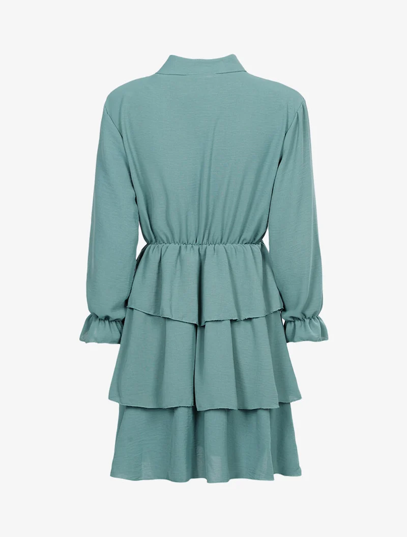 Robe à bas volanté - Vert d'eau