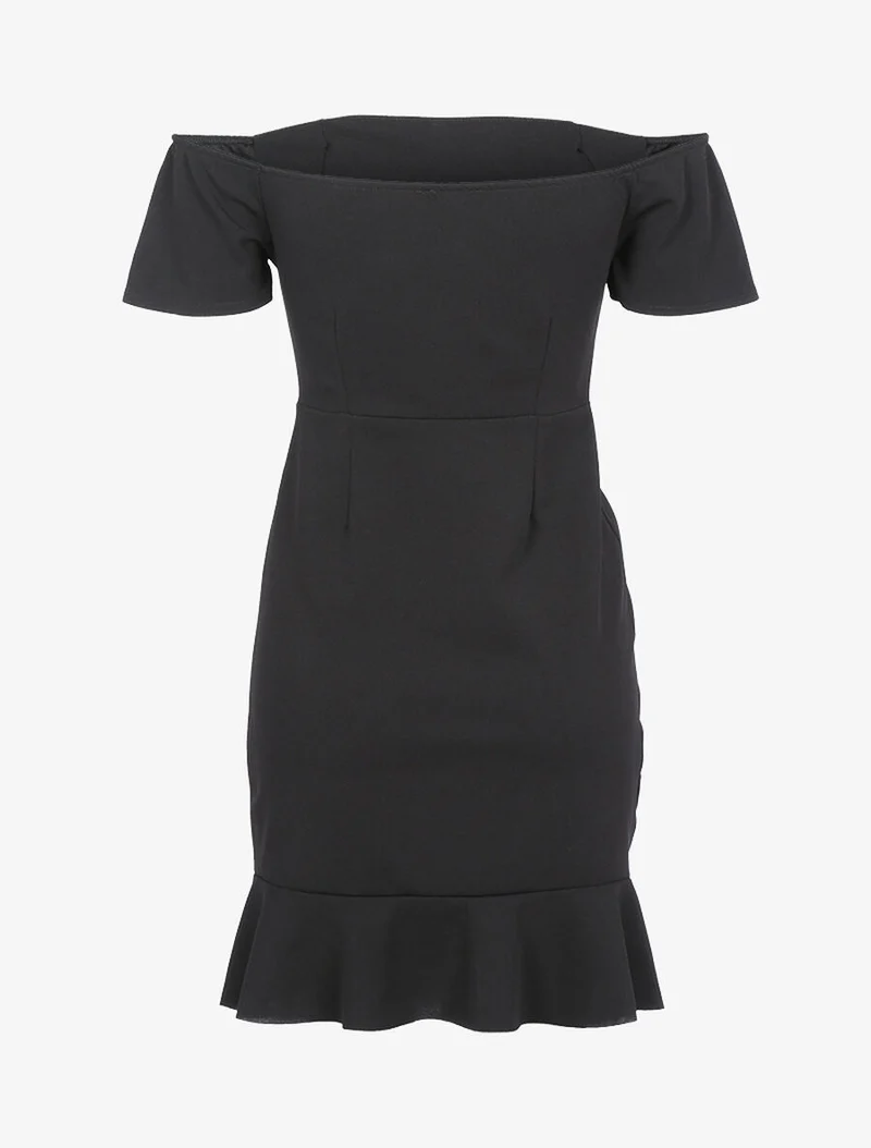 Robe à cordons de serrage - Noir