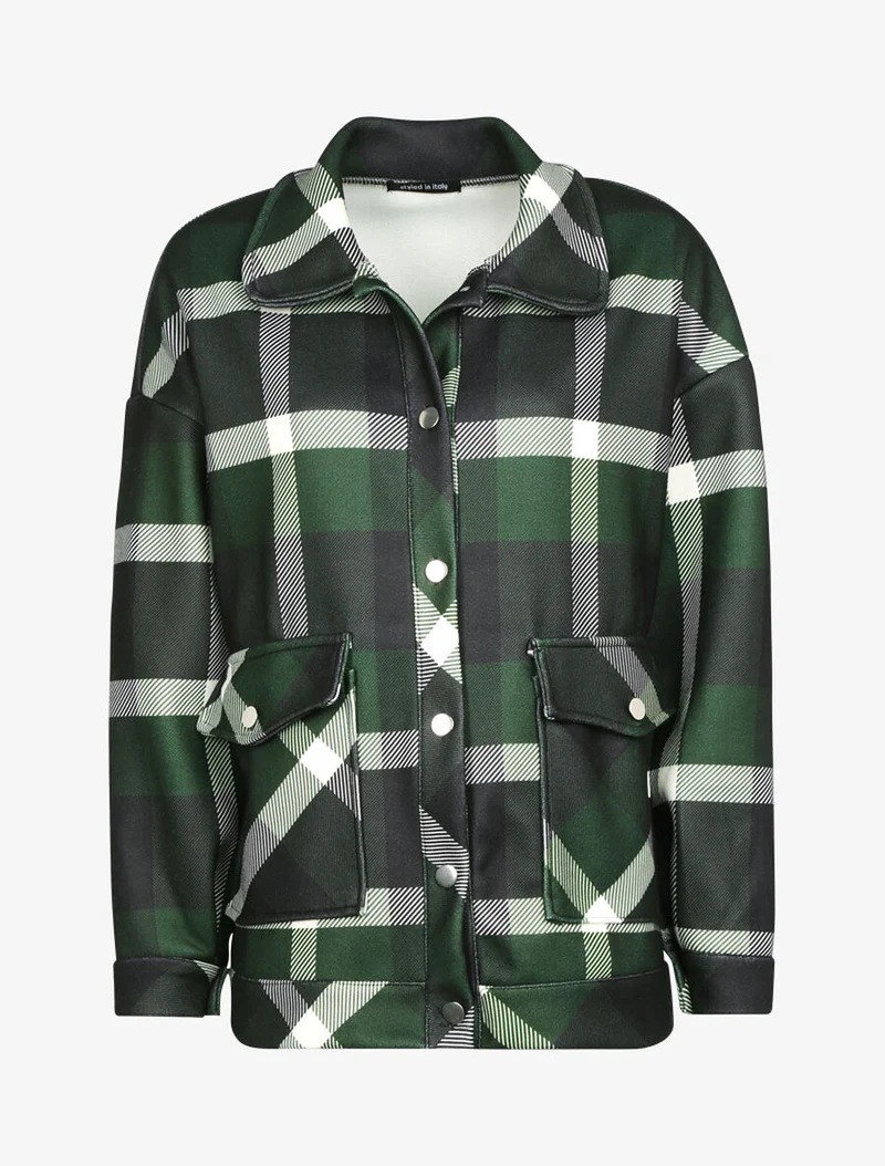 Chemise d'hiver à imprimé tartan - Vert