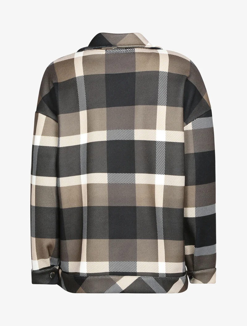 Chemise d'hiver à imprimé tartan - Camel
