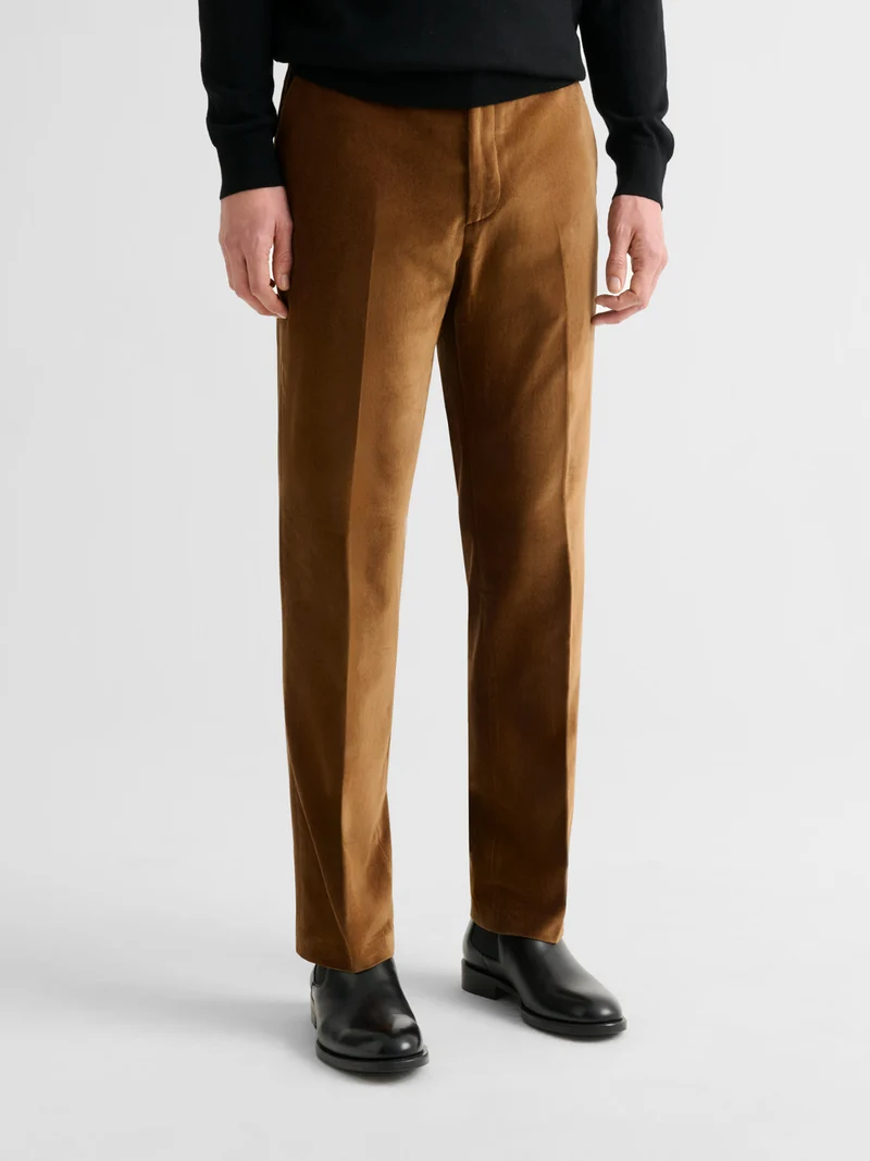 Pantalon de costume slim en velours