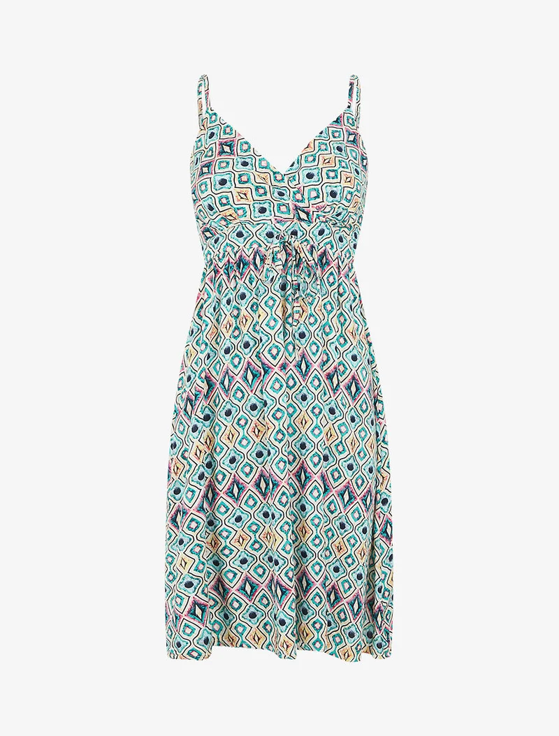 Robe courte à imprimé graphique - Vert