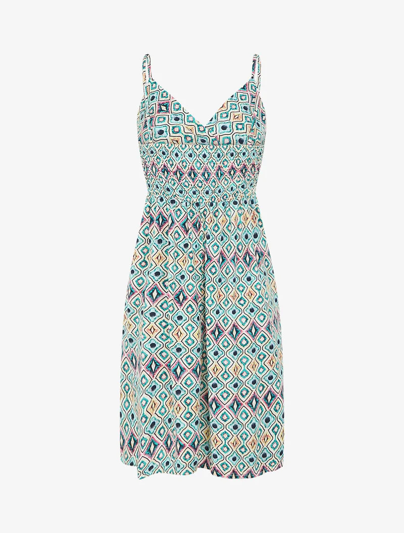Robe courte à imprimé graphique - Vert