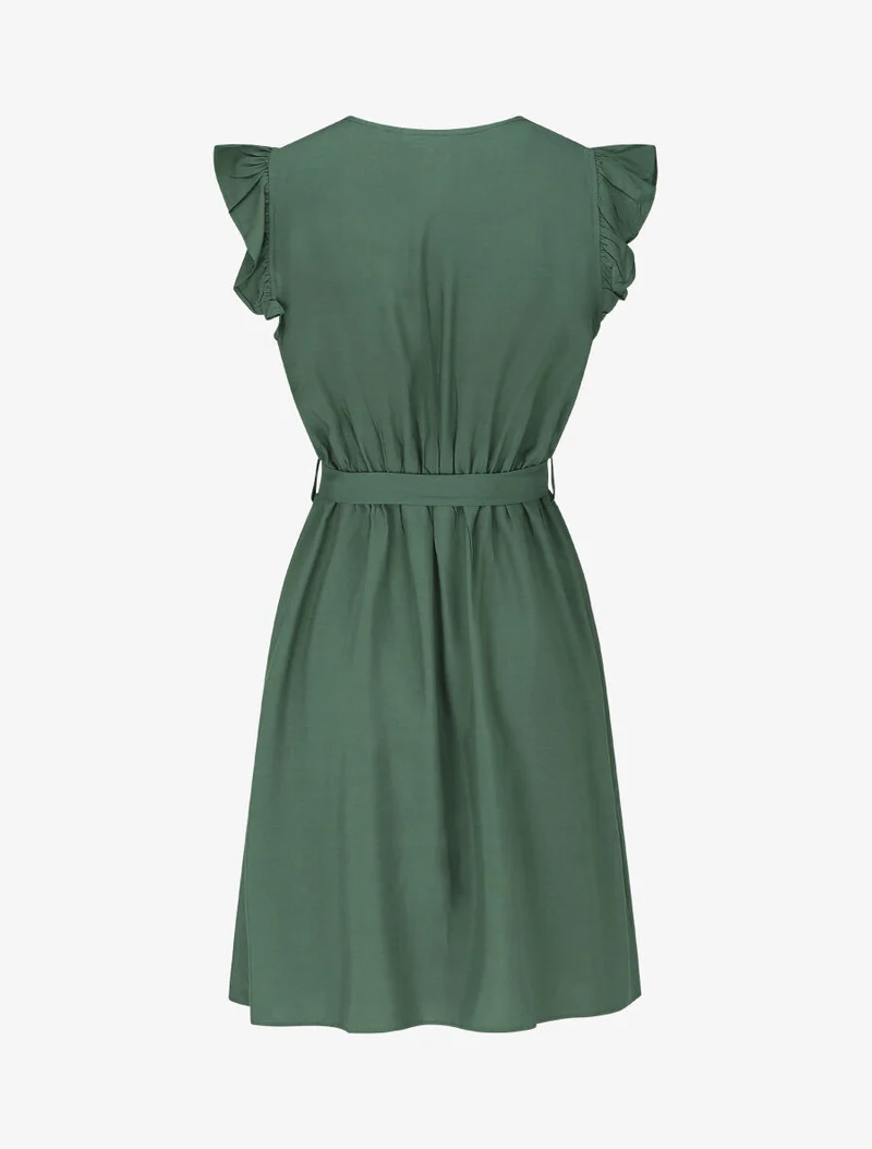 Robe mi-longue unie - Vert sapin