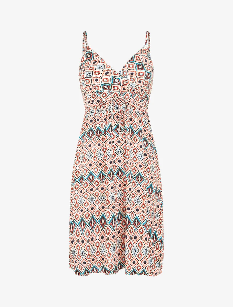 Robe courte à imprimé graphique - Orange