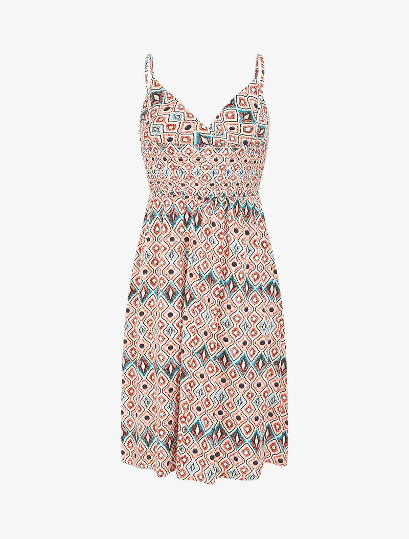 Robe courte à imprimé graphique - Orange