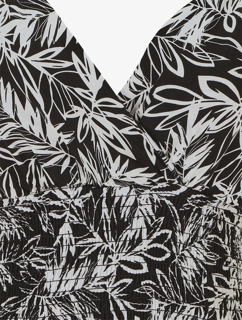 Robe longue fendue à dos ajouré - Noir