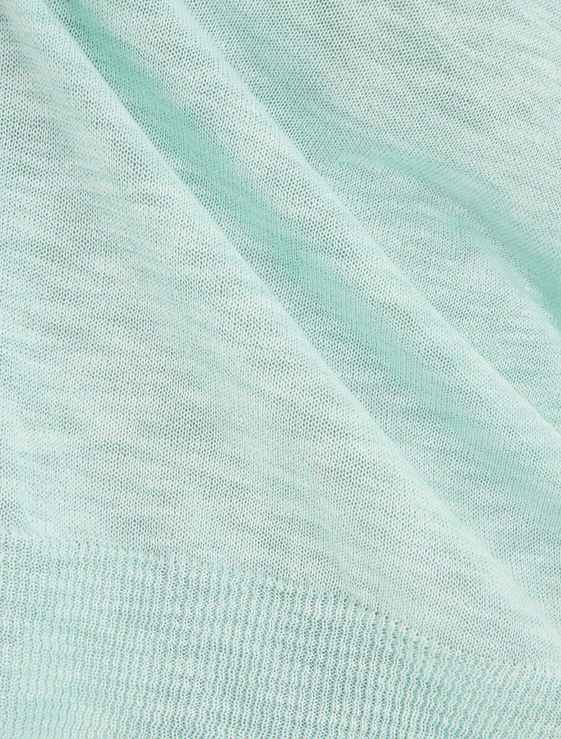 Top fin en maille - Turquoise