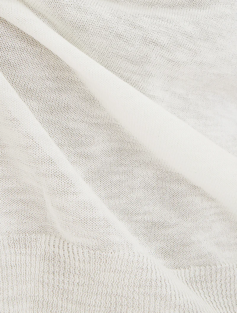 Top fin en maille - Blanc