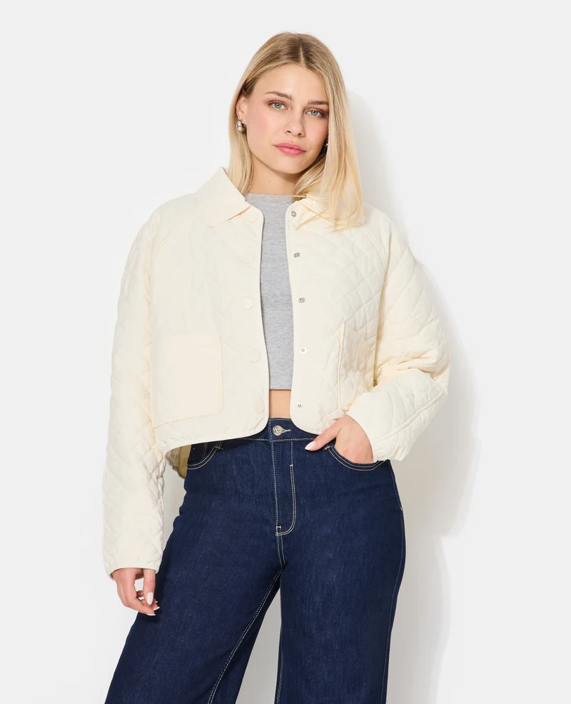 Blouson matelassé avec col et poches