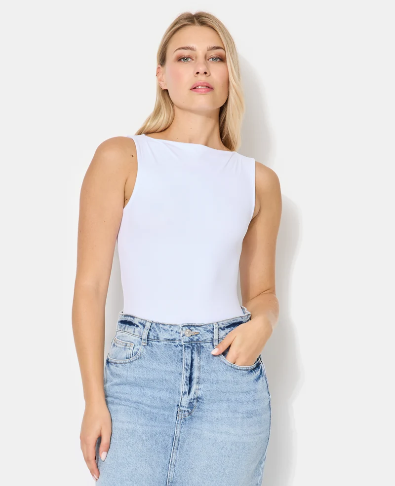 Body sans manches encolure bateau