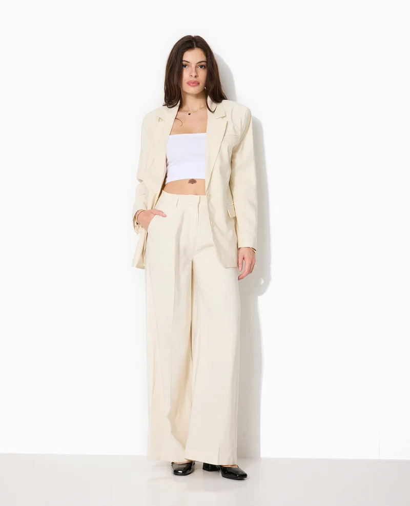 Veste blazer oversize en tissu fluide
