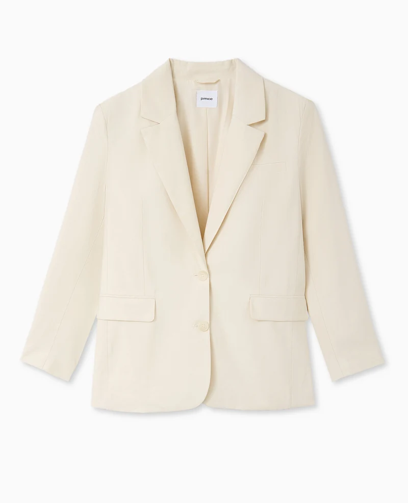 Veste blazer oversize en tissu fluide