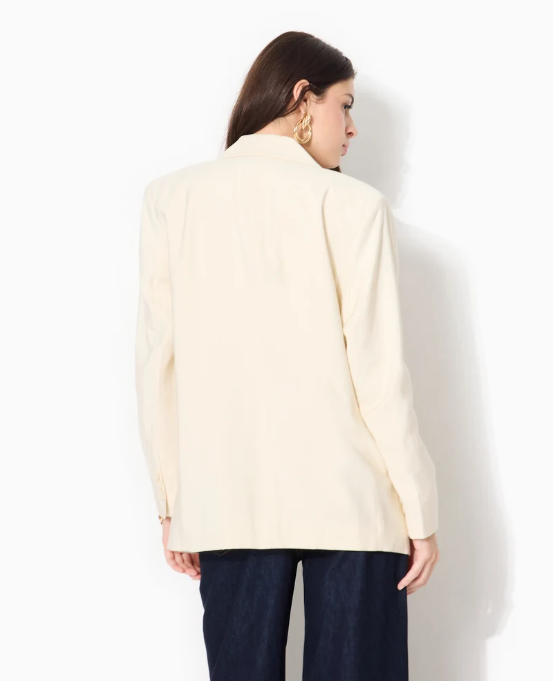 Veste blazer oversize en tissu fluide