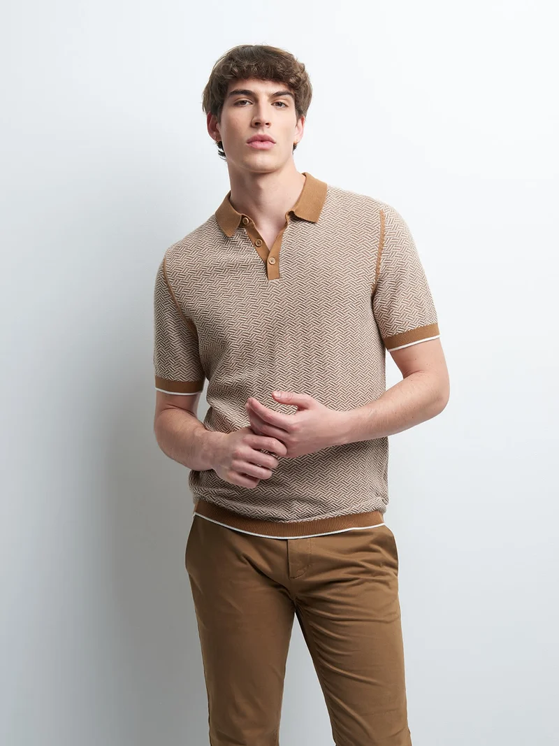 Polo maille col polo