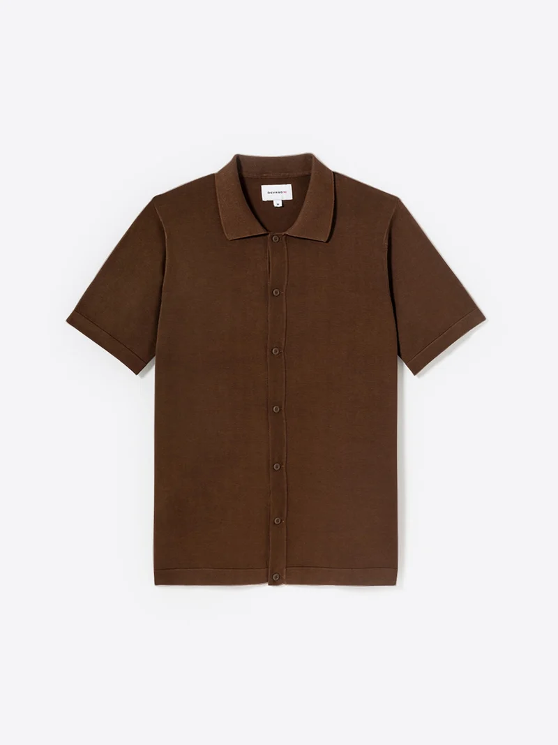 Chemise col polo 100% coton