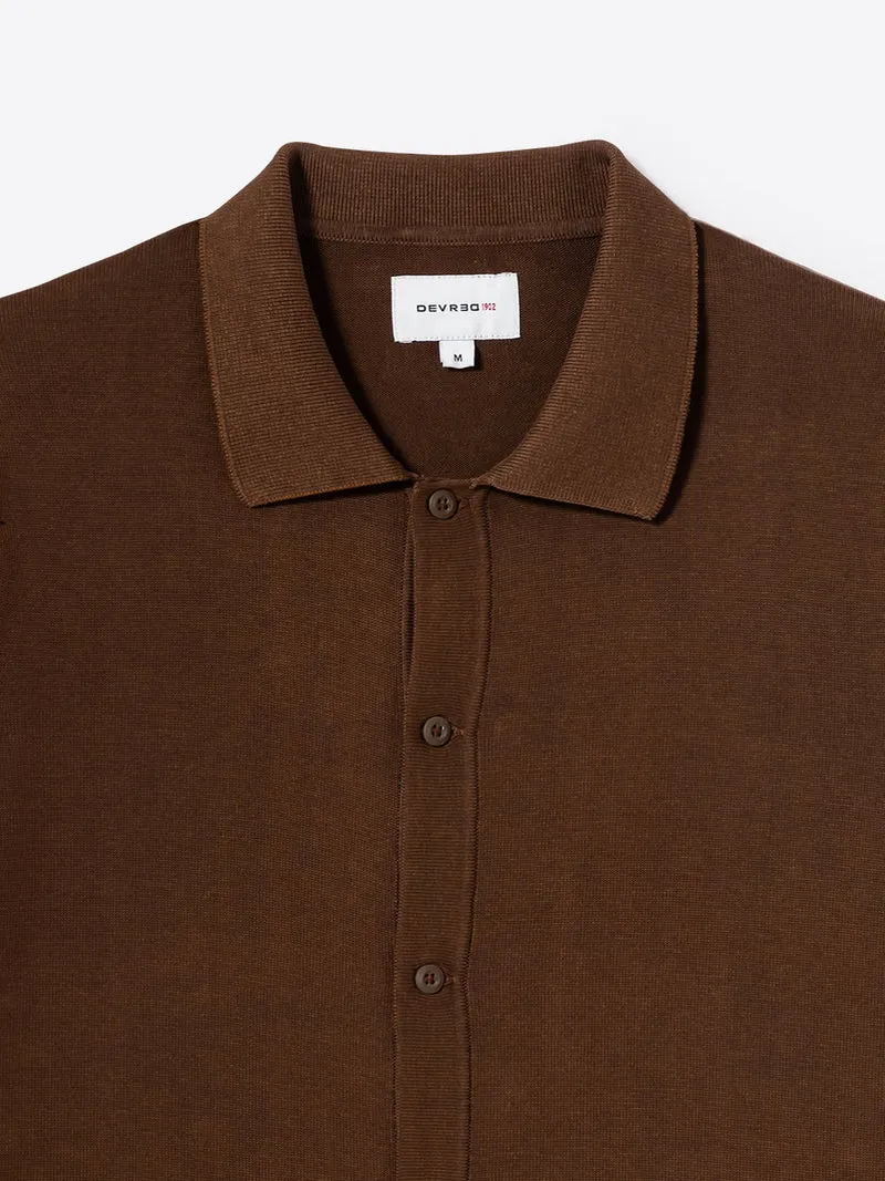 Chemise col polo 100% coton