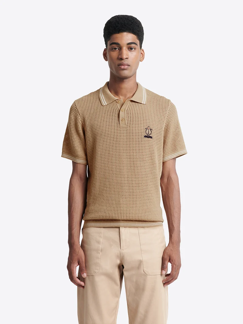 Polo maille col boutonné 100% coton