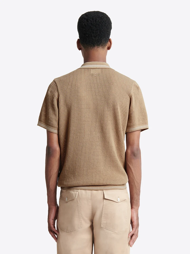 Polo maille col boutonné 100% coton