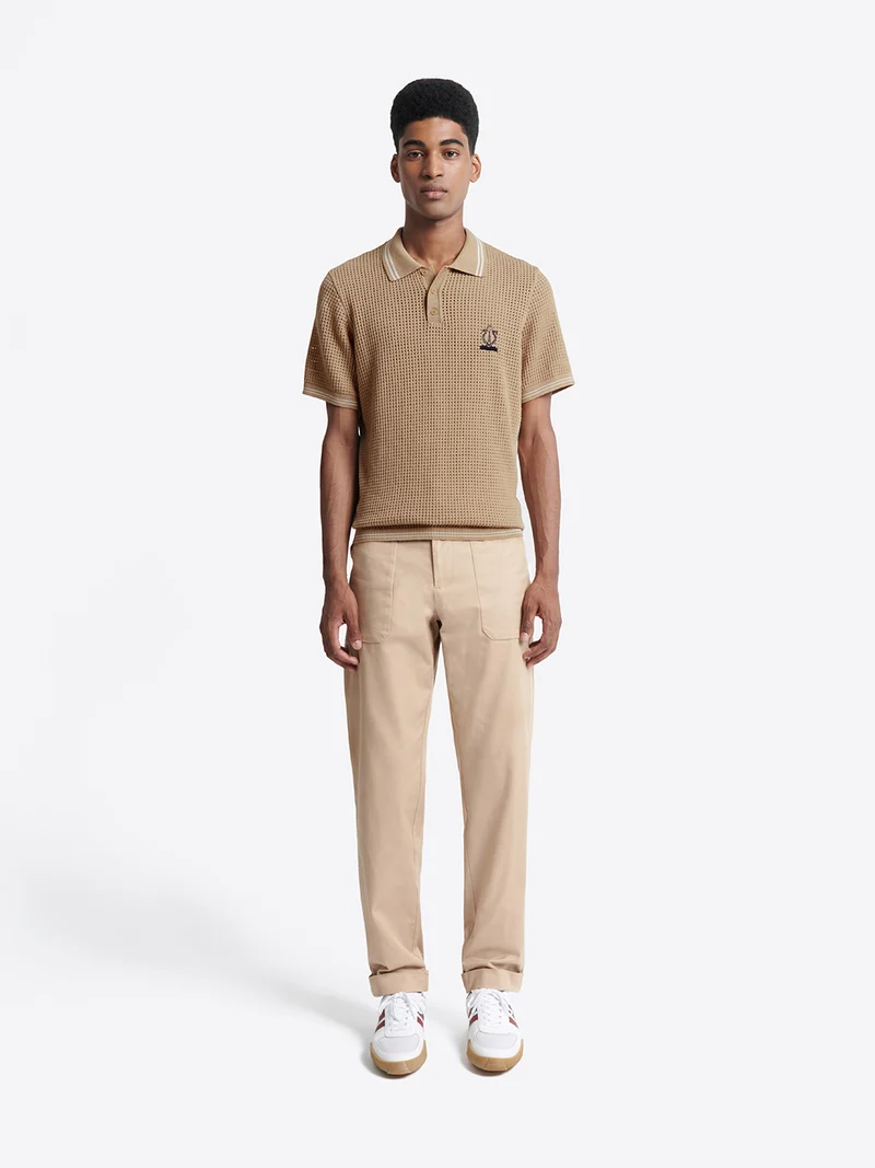Polo maille col boutonné 100% coton