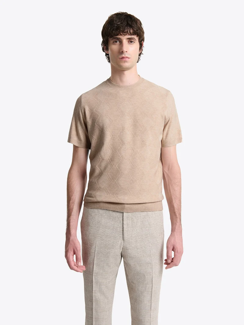 T-shirt maille structurée