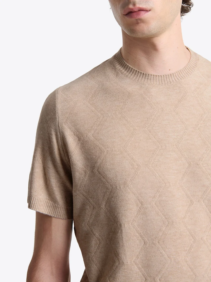 T-shirt maille structurée