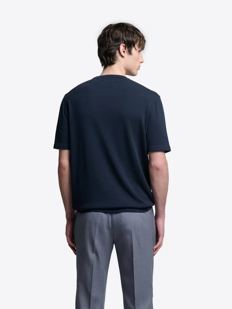 T-shirt maille col rond en coton
