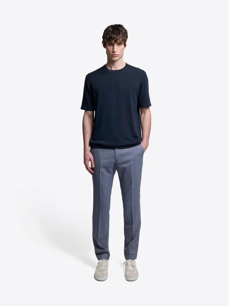 T-shirt maille col rond en coton