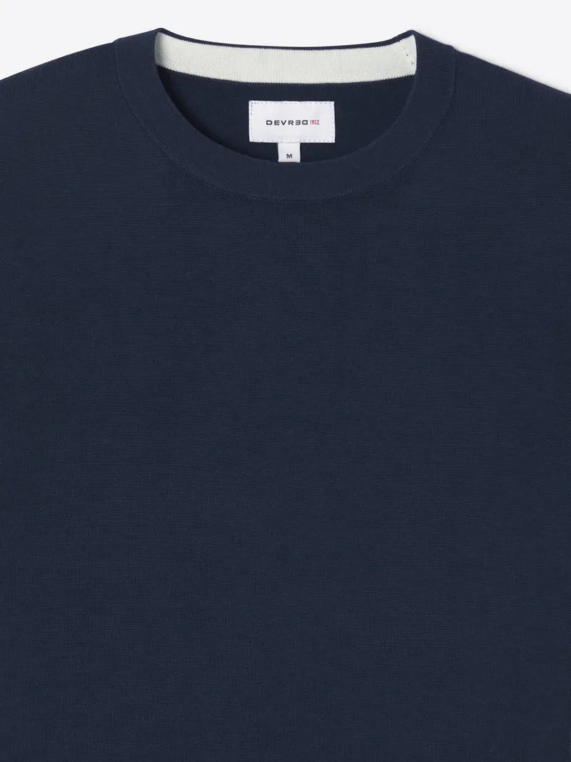 T-shirt maille col rond en coton