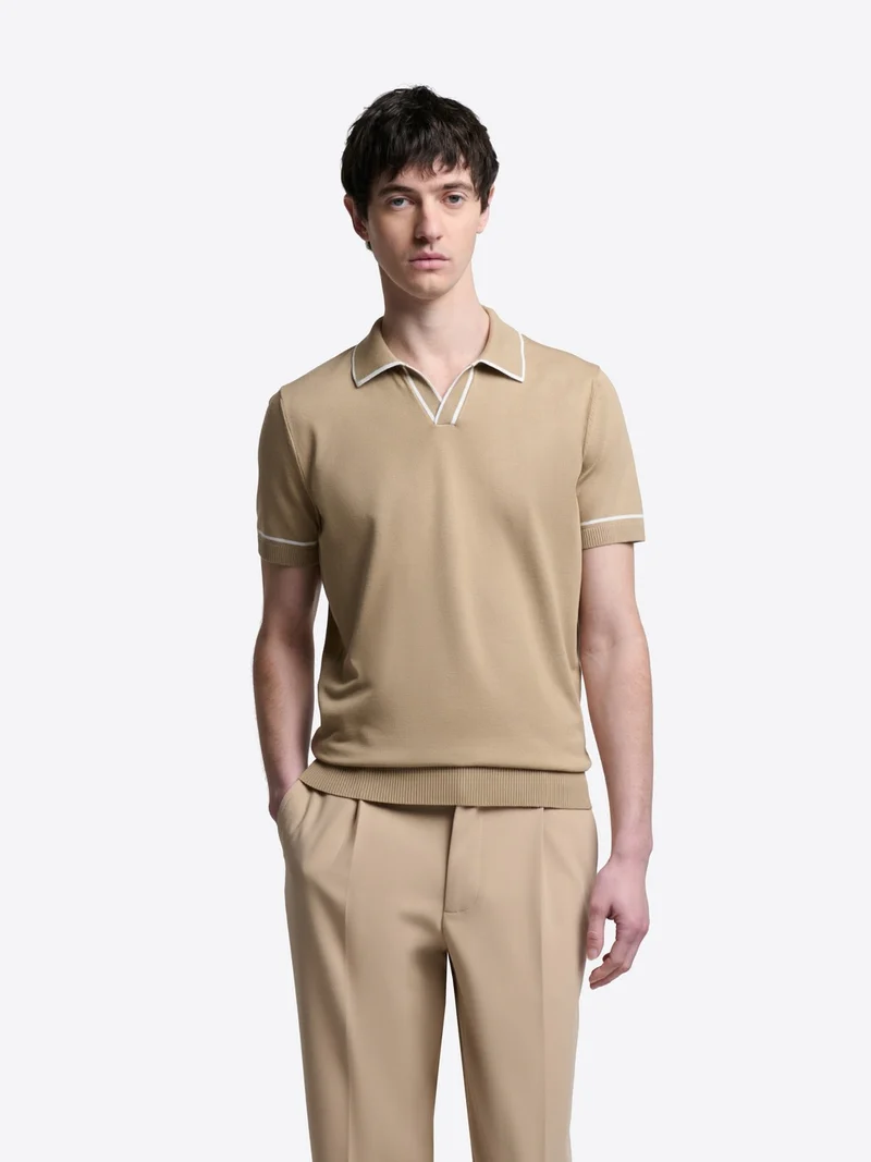 Polo maille col derby