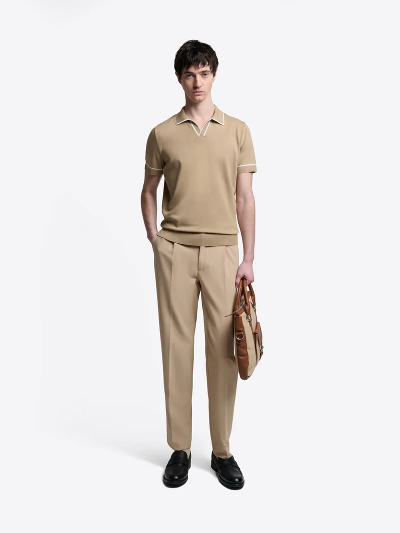 Polo maille col derby