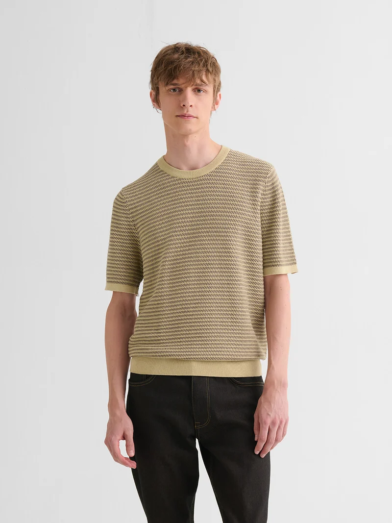 T-shirt col rond en coton biologique