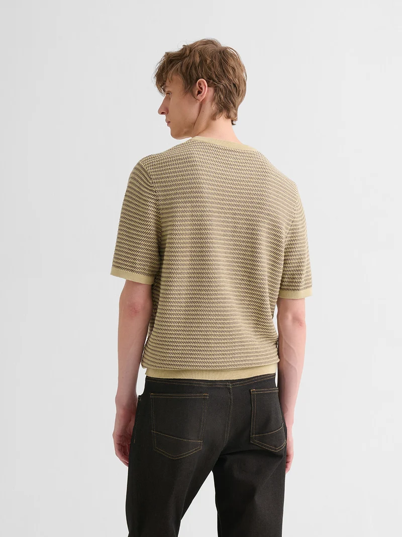 T-shirt col rond en coton biologique