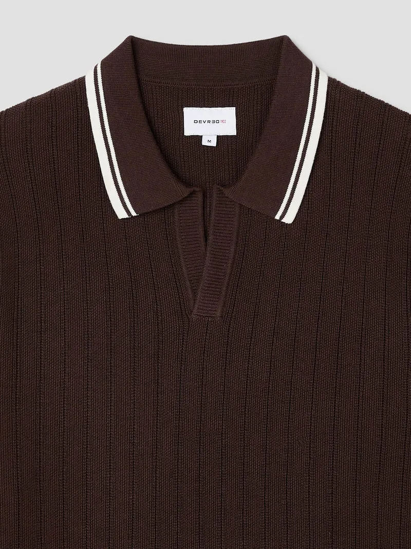 Polo col ouvert en coton biologique