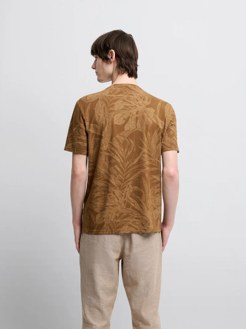 T-shirt col rond à motifs