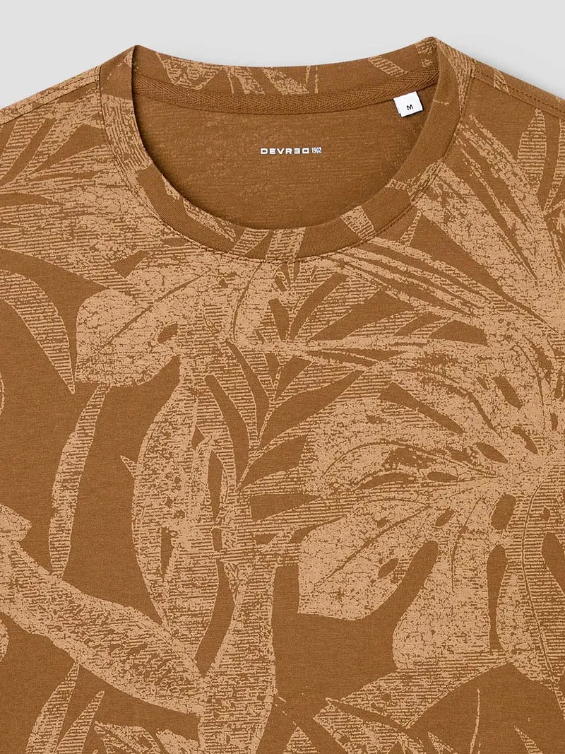 T-shirt col rond à motifs