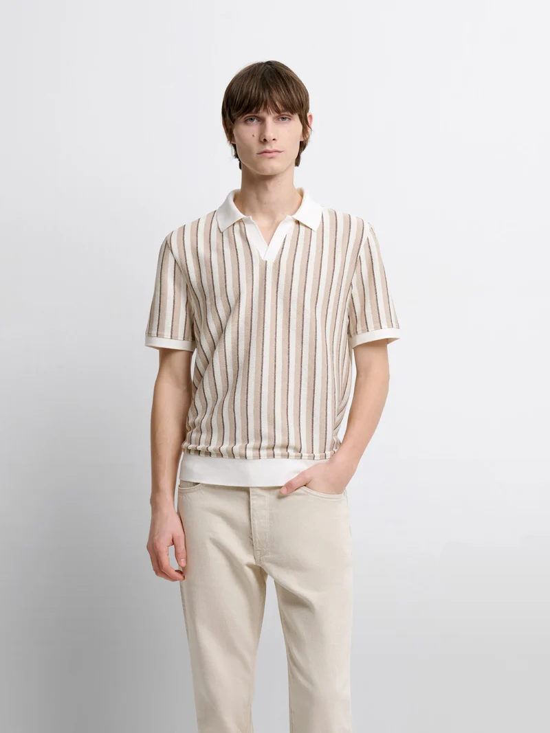 Polo col derby rayé