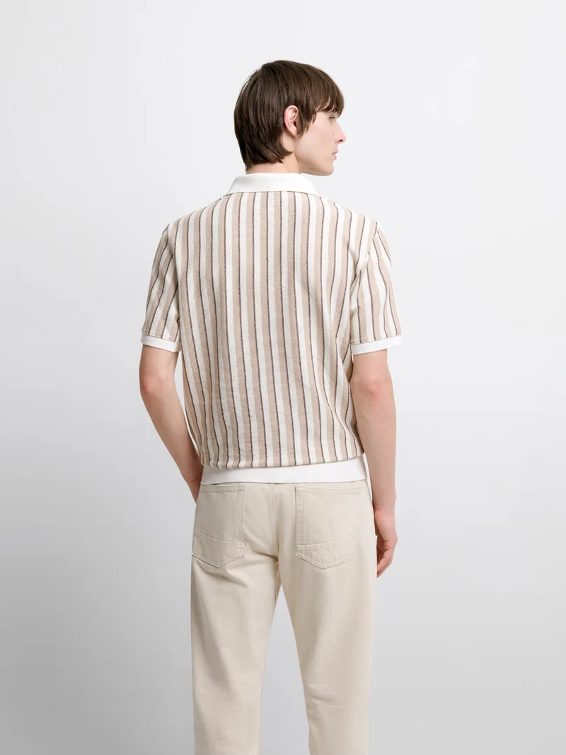 Polo col derby rayé