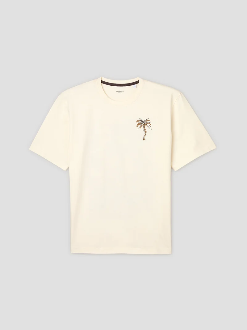 T-shirt col rond à motifs