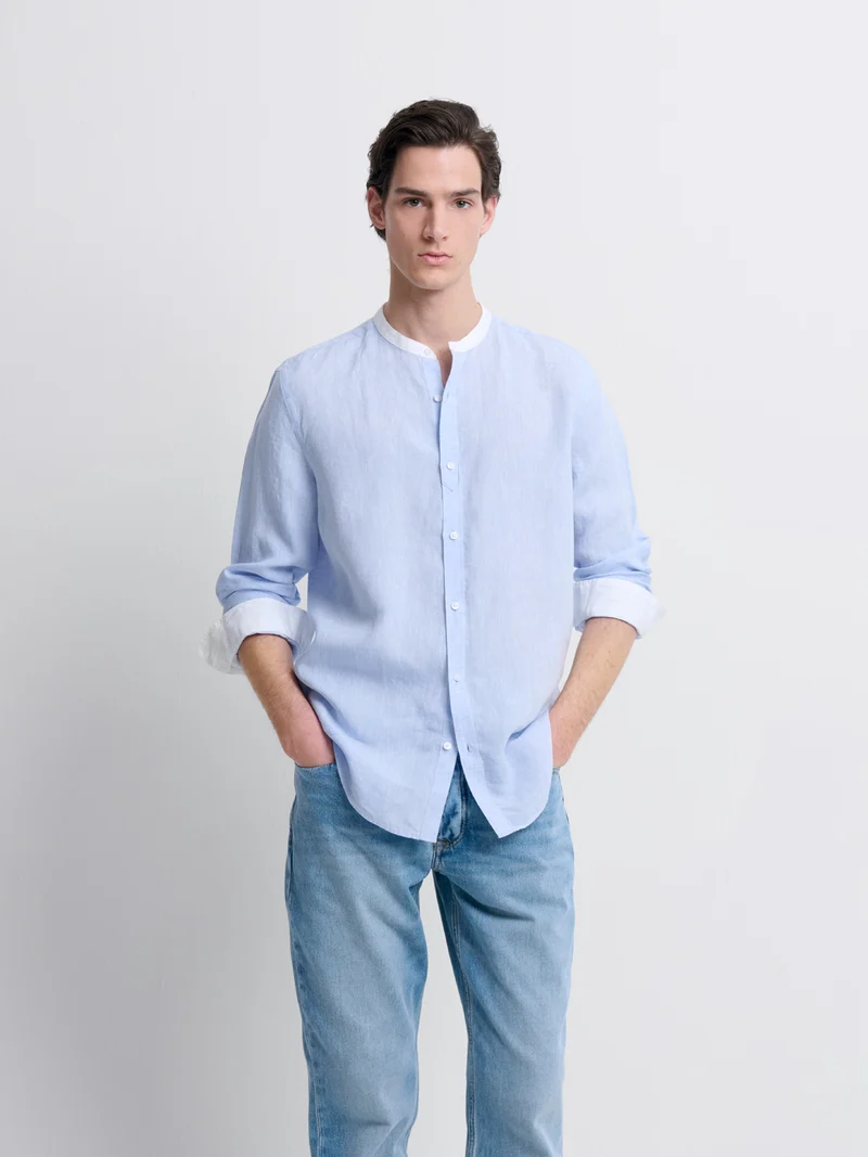 Chemise slim en lin