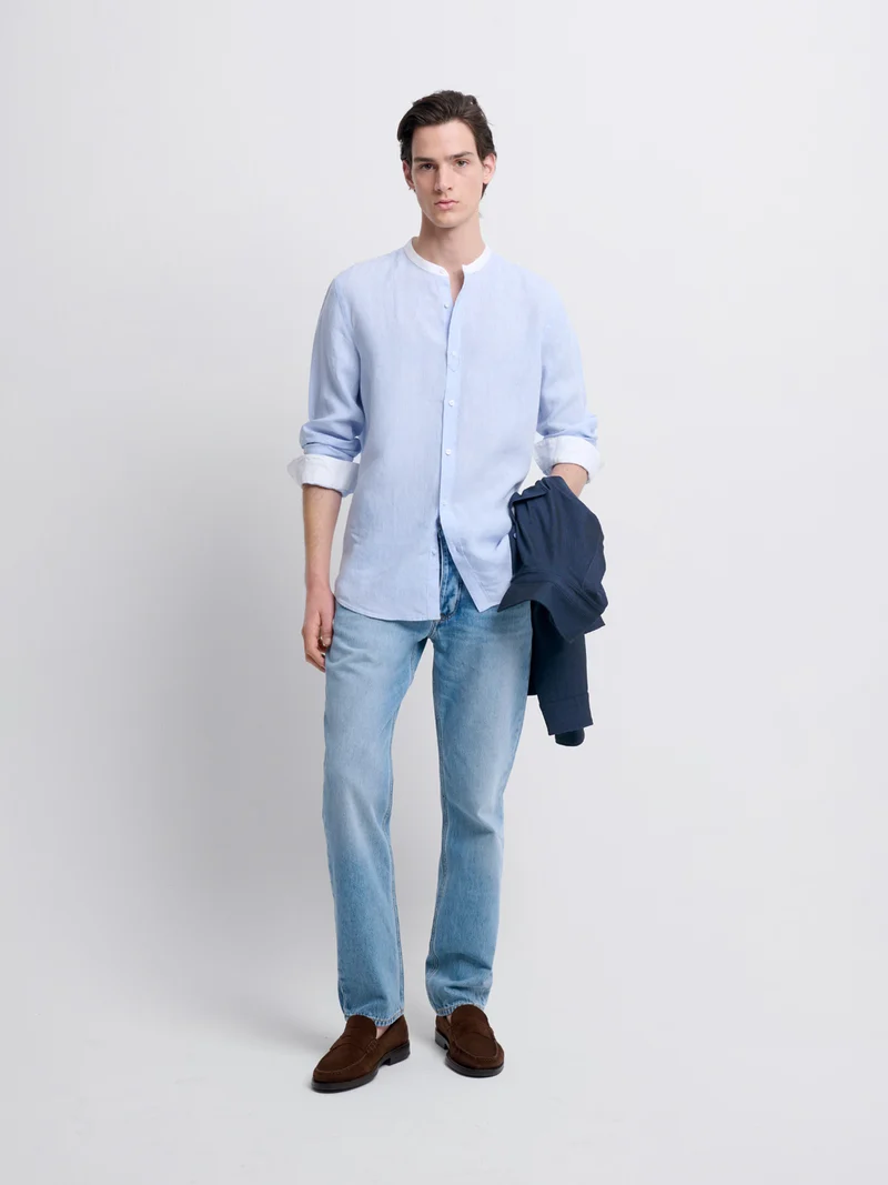 Chemise slim en lin