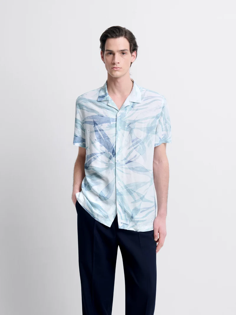 Chemise manches courtes regular à motif