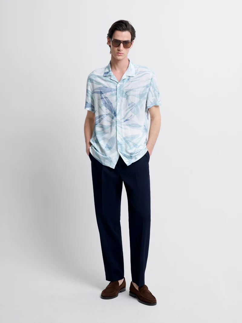 Chemise manches courtes regular à motif