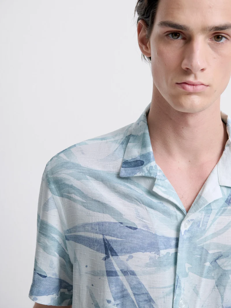 Chemise manches courtes regular à motif