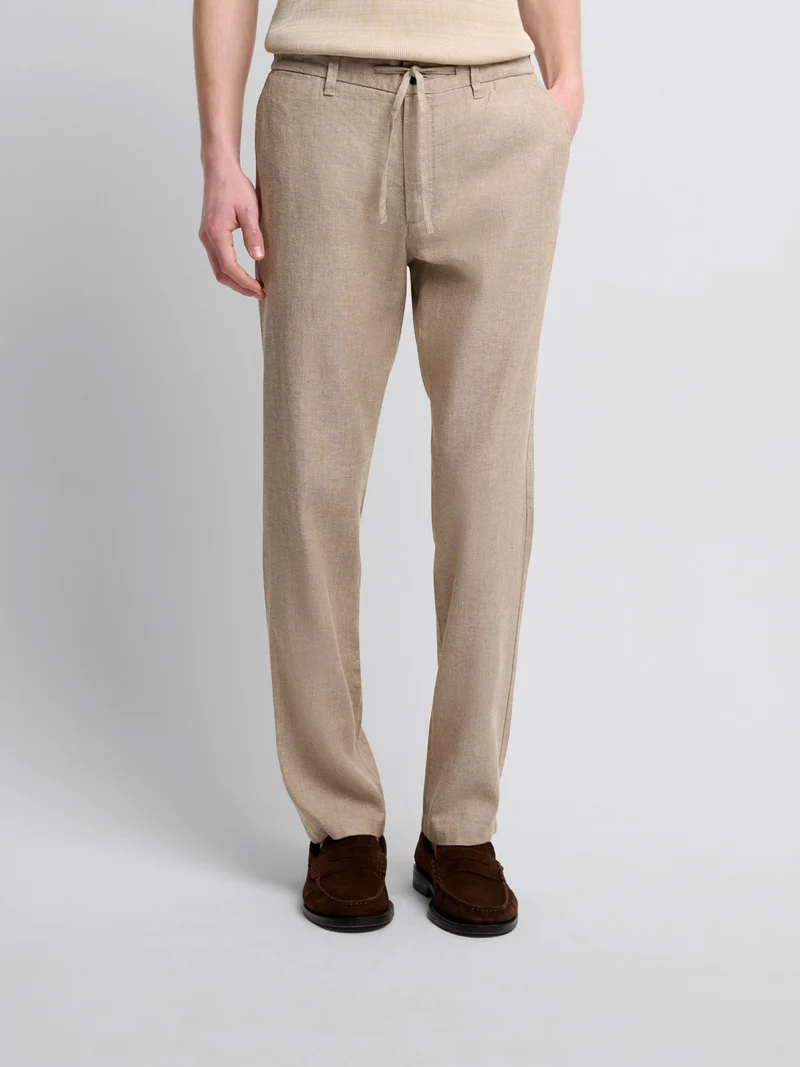 Chino en coton lin