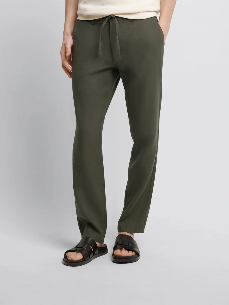 Chino en coton lin