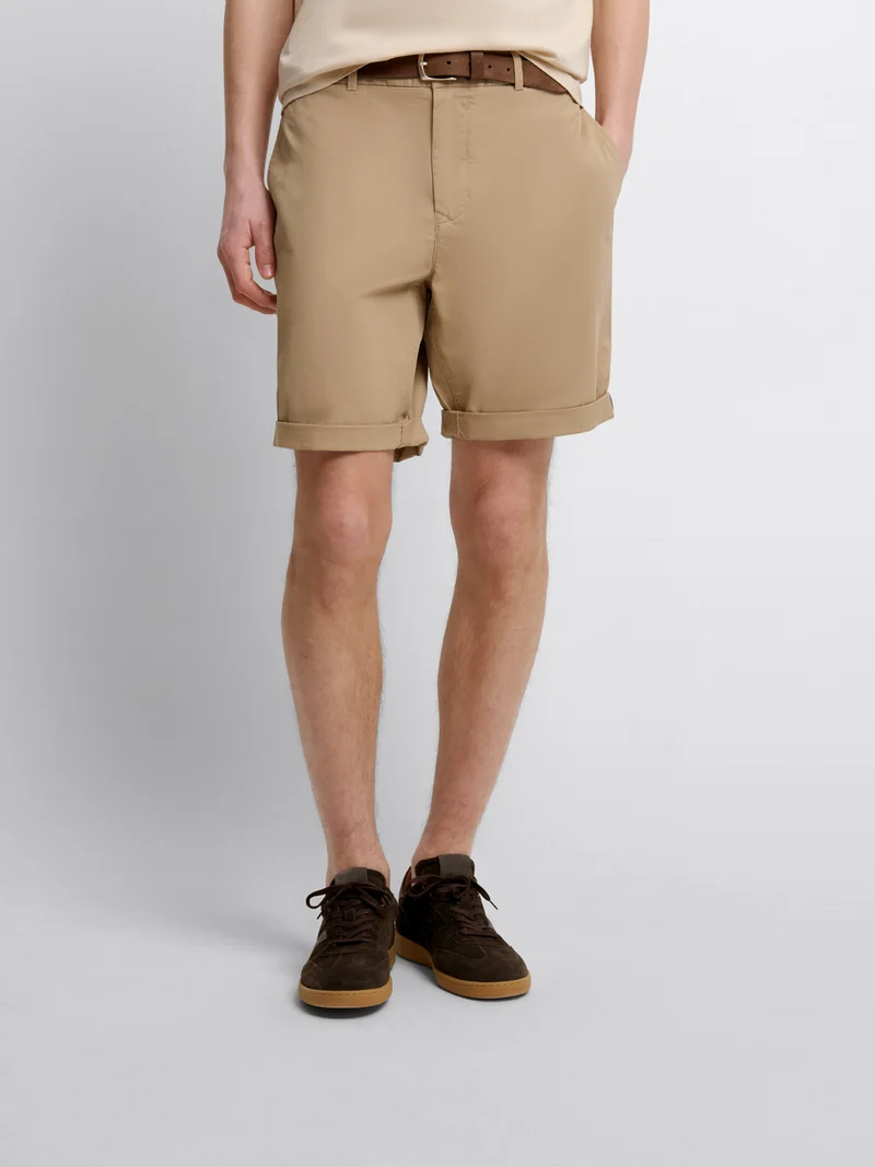 Bermuda slim taille semi-élastiquée