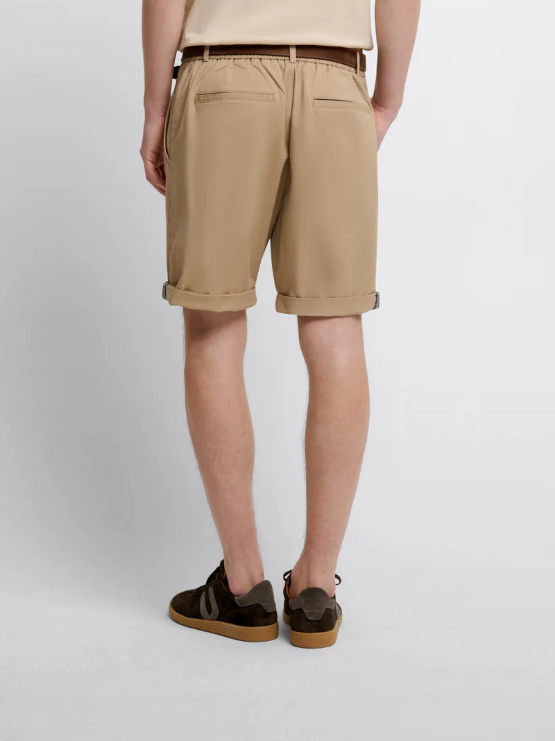 Bermuda slim taille semi-élastiquée