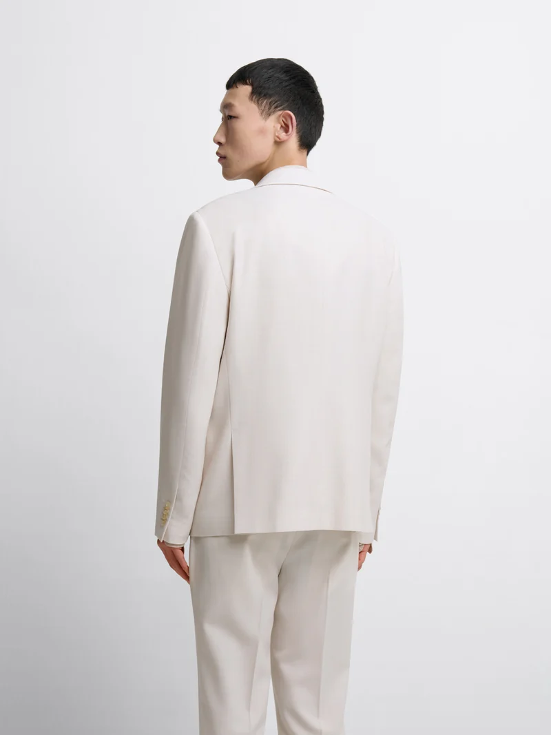 Veste de costume slim en laine mélangé