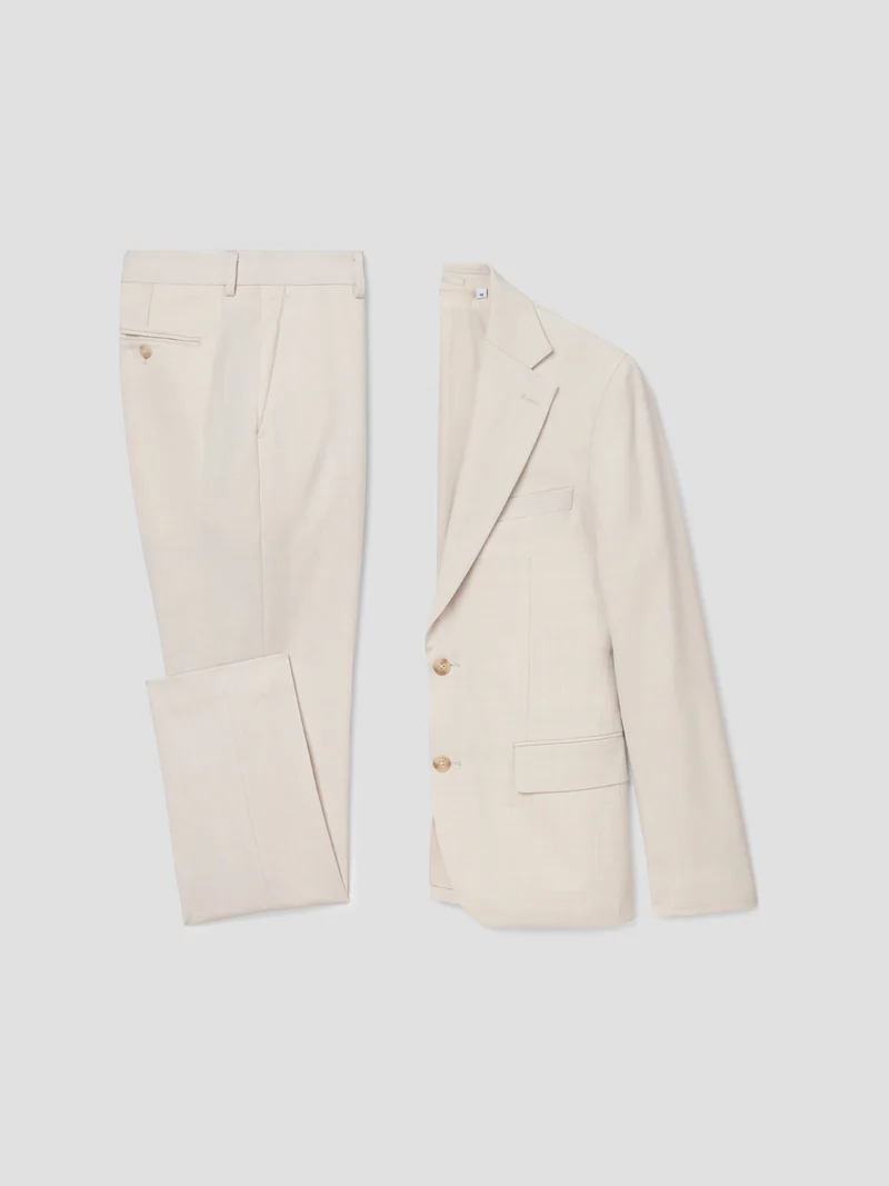 Veste de costume slim en laine mélangé